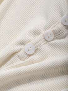 DAZY 春季新款修身二合一女式可爱T恤上衣，秋季服装长袖女式上衣 - 米色 - 查看 8