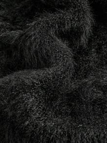 休闲青少年（女孩）长袖开衫、简约夹克 - 黑色 - 查看 4