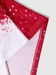 2 件套女士休闲鹿印花上衣和圣诞树鹿图案裤子睡衣套装 - 紅色 - 查看 8