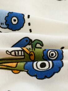 Cozy Pixies 2pcs/Set Baby Boy Cartoon Car Print Snug Fit Pajama Set - Soft Knit Round Neck Long Sleeve Top And Pants, Suitable For Spring, Summer, Autumn