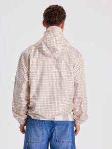 Musero Men Plaid Zip Up Hooded Jacket - Multicolor - View 3