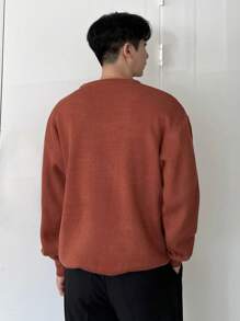 DAZY Pull décontracté à imprimé lettres pour hommes, vêtements d'automne