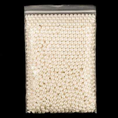 1 gói hạt màu trắng, ngọc trai giả để đựng đồ trang điểm bên trong như một vật trang trí, giữ cho cọ đứng thẳng, làm đầy đồ trang trí Giáng sinh để làm quà tặng ngày lễ