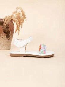 New Girls Summer Strap Hook-And-Loop Flat Sandals - Multicolor - View 4