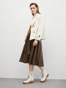 CUCCOO GRLICON 女款短靴，Y2K風格，龐克風，機車風，酷女孩風，適合萬聖節、聖誕節、派對 - 杏色 - 查看 10