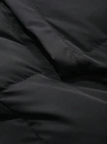 DAZY Women's Casual Solid Color Regular Stand Collar Loose Warm Down Jacket, Winter Style, Winter Women Clothes, Padded Coat Women