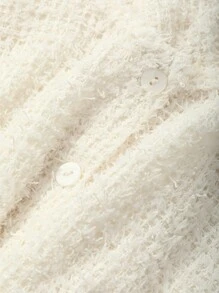 DAZY Bộ 2 áo cardigan ngắn màu trơn và áo hai dây dành cho nữ, trang phục mùa thu - Màu be - Xem 4