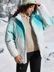 In My Nature Women's Winter Gradient Color Padded Jacket, Fashion Outdoor/Camping/Hiking/Commuting Wear Winter Women Tops,Women's Fall & Winter Outdoor  Jacket - Blue - View 10