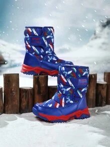 Kinder Warm gefütterte High-Top Schneestiefel für den Einsatz Outdoor im Winter, bequem und gemütlich