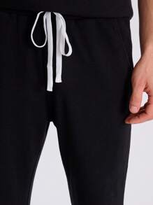 Musero 男士华夫格纹理抽绳裤