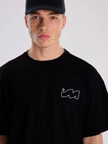 Musero 男士 M 图案超大上衣 - 黑色 - 查看 3