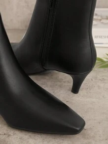 SHUZIA Fashionable Women's Low Heel Ankle Boots, Suitable For Fall/Summer Shoes Spring Shoes Spring Break Easter - Black - View 5