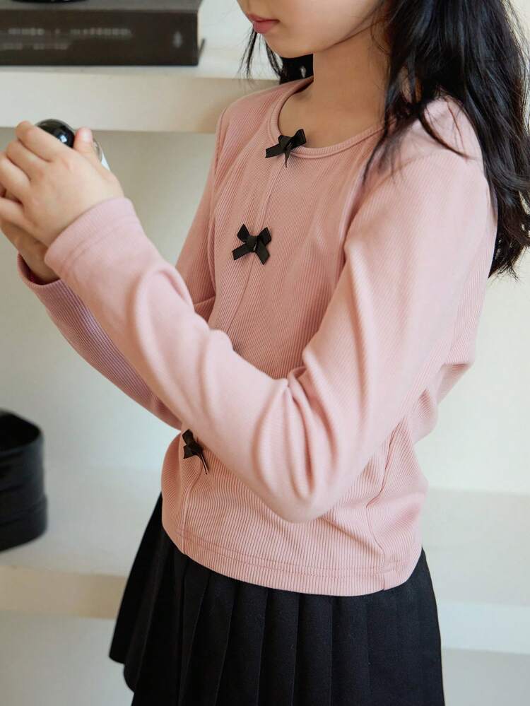 Tween Girl Butterfly Decor T-Shirt, Fall,Back To School Long Sleeve Tops Women
