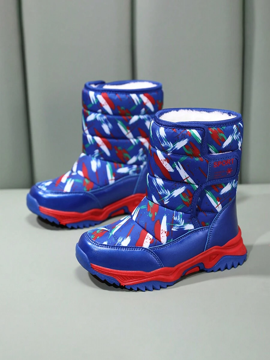 Kinder Warm gefütterte High-Top Schneestiefel für den Einsatz Outdoor im Winter, bequem und gemütlich