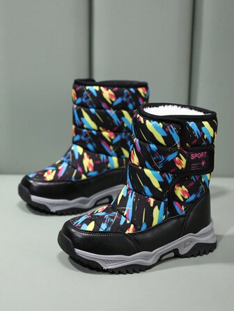 冬季高帮毛绒保暖舒适户外儿童雪地靴