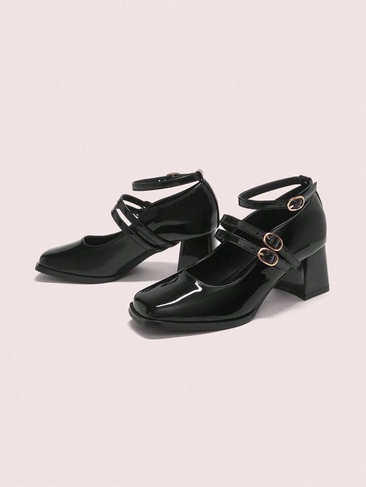 CUCCOO DOLLMOD ファッショナブルな黒色アンクルストラップ