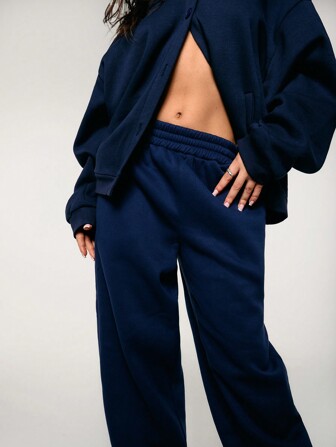 Athîral 女士简约纯色直筒运动裤，日常休闲装