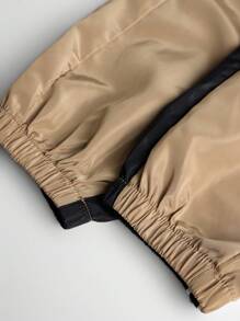 2pcs/Set Teens/Tween Boy Colorblock Casual Loose Drawstring Sweatpants - Multicolor - View 8