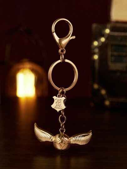 HARRY POTTER X SHEIN Golden Zinc Alloy Golden Snitch Keychain Bag Charm,Gifts