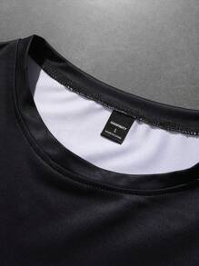 Manfinity EMRG Trening pentru bărbați, îmbrăcăminte de stradă, cu imprimeu cu gura și slogan, pulover, hanorac cu șnur și talie, pantaloni largi, drepți, primăvară/toamnă