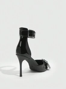 CUCCOO GRLICON 女士 Y2K 朋克风格高跟鞋，适合摩托车、酷女孩、万圣节、圣诞节、派对装扮