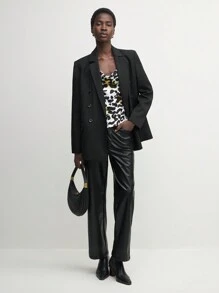 BizChic Christmas Elegant Women's Black Office/Business Jacket Blazers