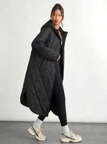 Manfinity VCAY Herren Locker gestrickter Lange Strickjacke, Lässig Stehkragen Strickjacke geeignet für den Winter