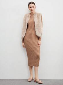 CUCCOO BIZCHIC 女士时尚杏色交叉绑带尖头露跟平底鞋，适合通勤、约会、派对、春季购物、春假、复活节和圣诞节等场合。 - 杏色 - 查看 10