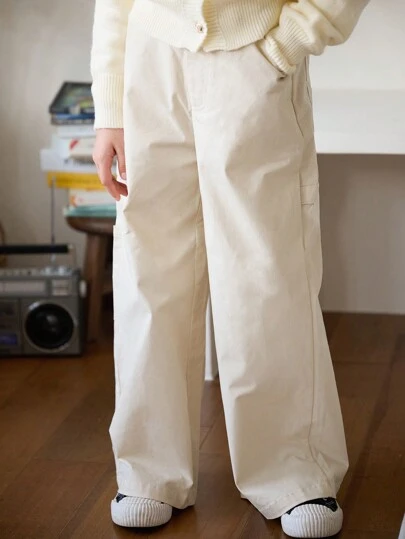 Dazy Kids Tween Girls Solid Color Straight Leg Pants, Tween Girl Fall Clothes