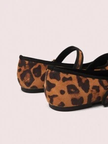 CUCCOO DOLLMOD Bailarinas de mujer con estampado de leopardo, aptas para todas las temporadas y el Año Nuevo - Marrón - Ver 8