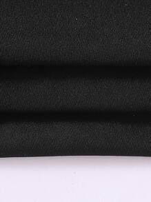 Young Boy Navy Simple Solid Color Thermal Long Sleeve Underwear Set With Long Pants - Black - View 5