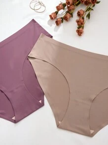 Set de 9 piezas de pantis triangulares sin costuras de talla grande, serie casual