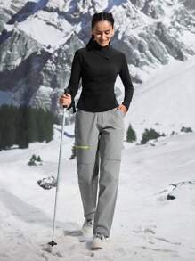 In My Nature 女式户外徒步裤 适合露营和徒步旅行 女式工装裤 - 灰色 - 查看 7