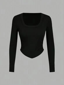 SHEIN EZwear 3 件装休闲简约女式修身加厚无缝长袖 T 恤，适合秋冬季 - 彩色 - 查看 6