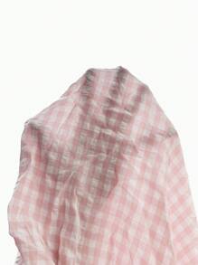 Breezaya 女式夏季假日格子拼布荷叶边下摆可爱连衣裙长款女装 - 粉色 - 查看 9