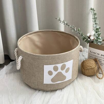 1 件可折叠宠物收纳篮 - 猫狗衣服收纳盒和玩具收纳盒，圣诞节礼物专用可折叠宠物衣柜，节省空间的多用途宠物配件收纳盒，带手柄