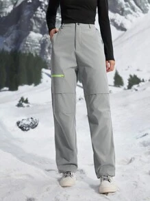 In My Nature 女式户外徒步裤 适合露营和徒步旅行 女式工装裤 - 灰色 - 查看 11