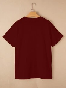 SHEIN Unity 女士圣诞姜饼人数码印花休闲节日 T 恤 - 紅色 - 查看 2