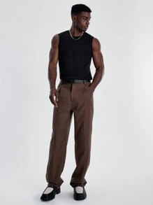 Musero Sleeveless Plain Fitted Tank Top Style Top Spring Summer Essentials Capsule Wardrobe Everyday - Black - View 4