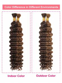 Boho Braids 2 件编织假发散装无纬深波浪钩针人发混色 4/30# 纯天然人发接发无结辫子接发万圣节服装 - S4/30 - 查看 6
