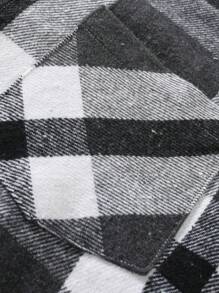 Manfinity Homme Áo sơ mi nam kẻ sọc dài tay đơn hàng khuy, dành cho mùa thu - màu đen - Xem 4