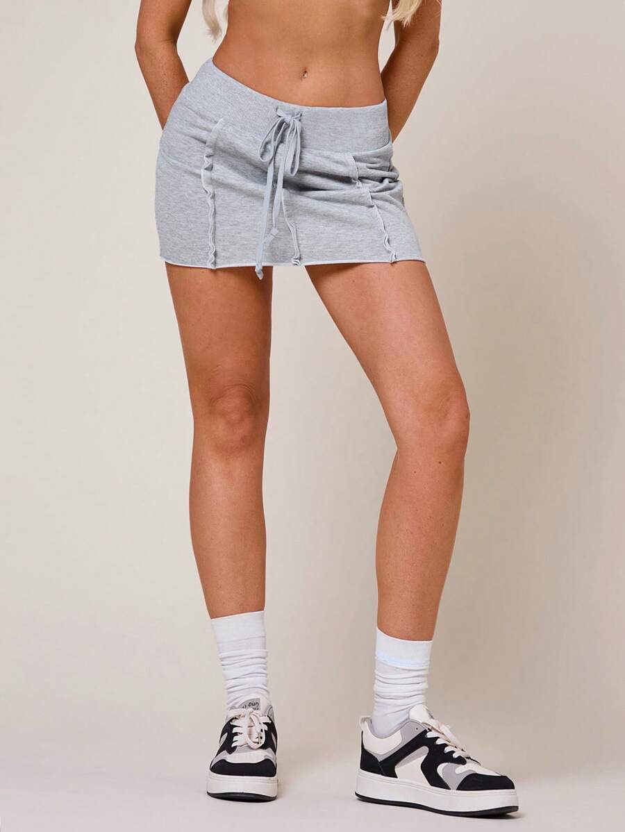 VARSITIE 女士休闲抽绳腰瘦身裙