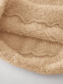 Cozy Pixies 女婴卡通熊耳朵卫衣保暖内衬套头衫 - 米色 - 查看 5