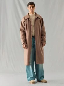 Manfinity VCAY 男士休闲宽松长袖大衣，适合秋冬