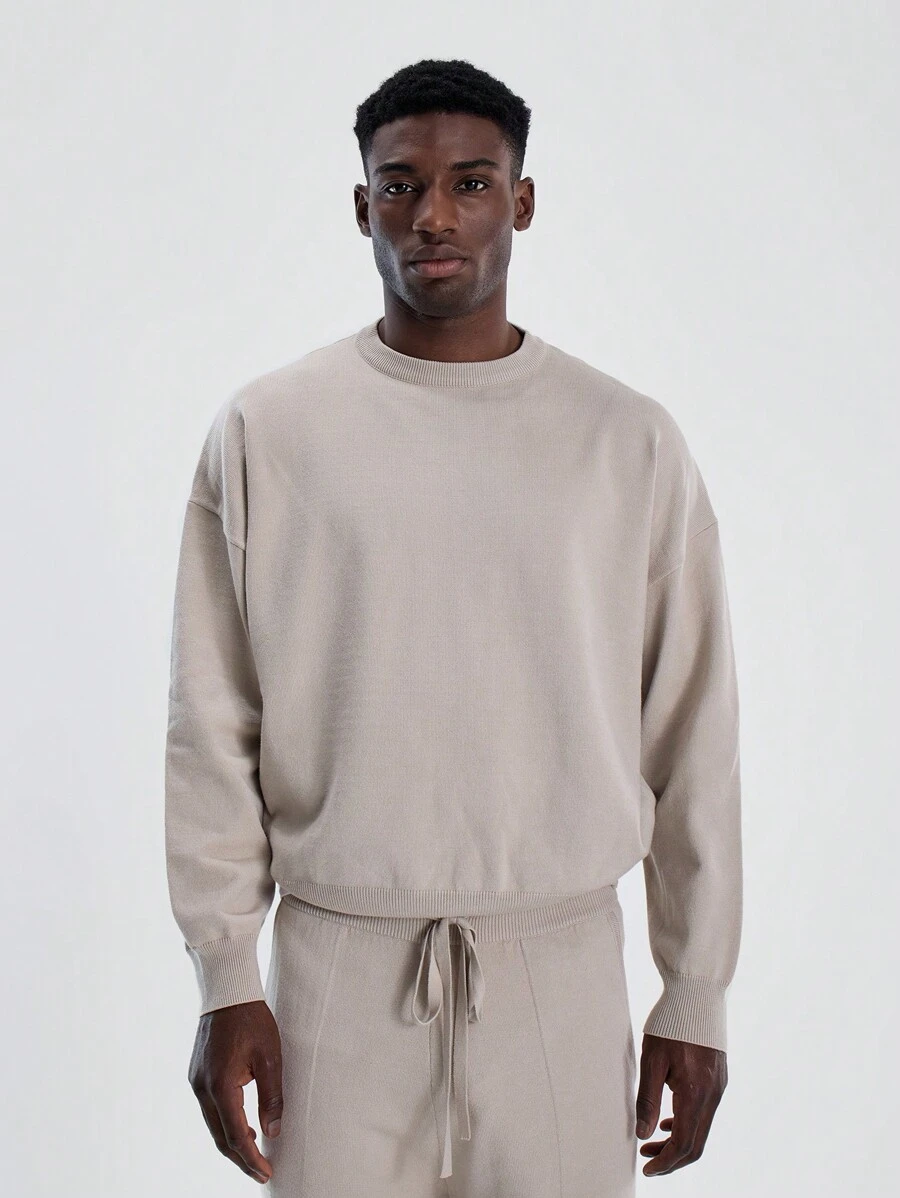 Musero Herren Feinstrick Rundhals Strickpullover