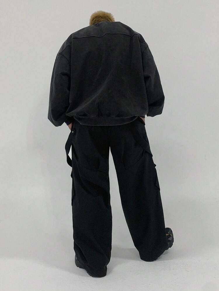 Men's Casual Loose Cargo Pants, Everyday Wear, Spring & Autumn Men Joggers