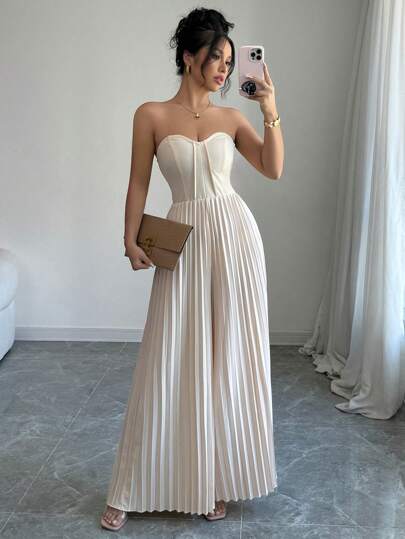 Selianne 女士休闲浪漫垂坠腰带连体裤