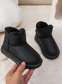 Botas de nieve para niños de uso casual con forro térmico negro - Negro - Ver 5