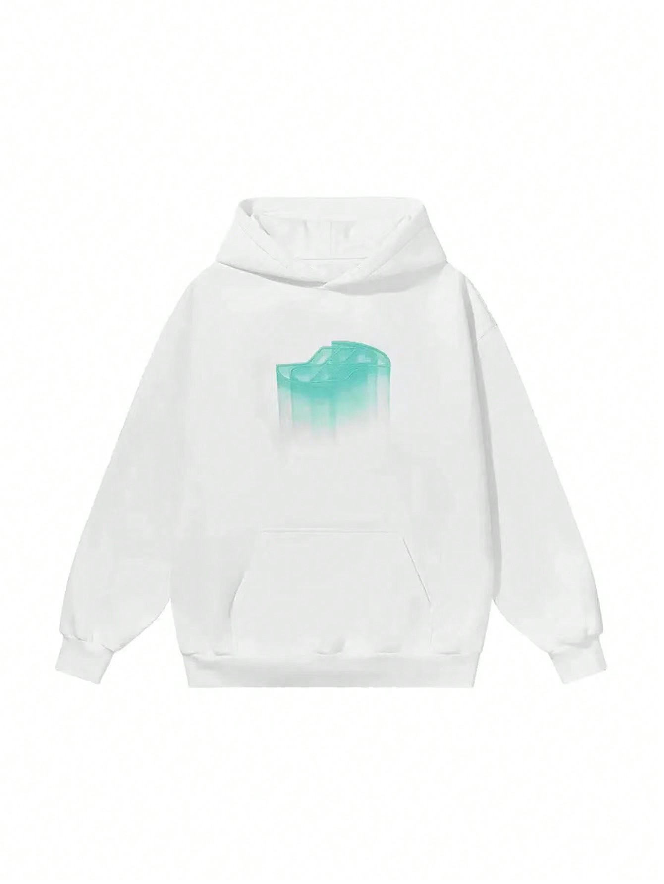 Manfinity Dauomo 1pc Men Graphic Print Pocket Hoodie Sweatshirt