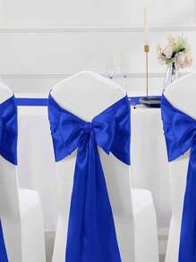 1/5/10pcs Sapphire Blue Satin Solid Color Table Runner,11x 108 Inch Rectangular Table Runner,Can Be Used As Chair Back Ties, Silk And Smooth Fabric Table Runner,For Weddings, Blue Birthday Party Decorations, Banquets, Festivals, Graduation Ceremony, Engagement And Other Occasions High Quality Table Runner, New Year (Multiple Colors Available) Christmas For Holiday Gift Giving - Royal Blue - View 6
